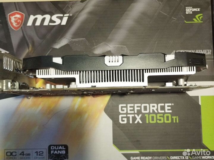 Видеокарта MSI GTX 1050 ti 4gb