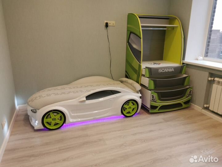 Машина кровать NEO бмв белый