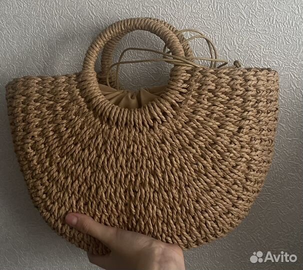 Сумка пляжная плетеная