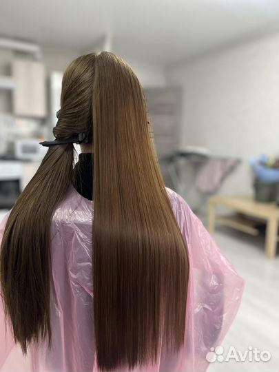 Кератиновое выпрямление волос