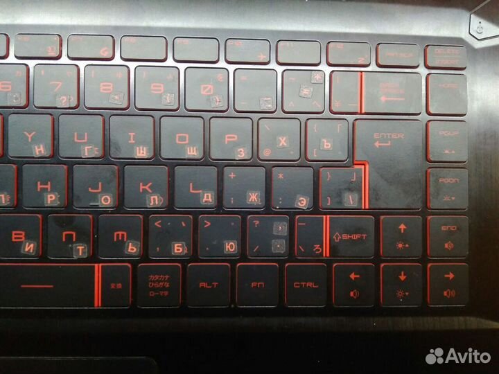 Топкейс MSI GF65 Thin с нерусской клавиатурой