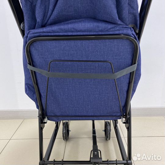 Коляска санки Galaxy Kids 1-1 Plus синий