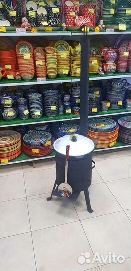 Комплект: казан 8 л+печь с трубой