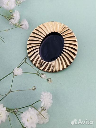 Винтажная брошь цветок с камнем 70 гг США Б30 Д