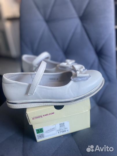 Туфли для девочки 35 размер белые