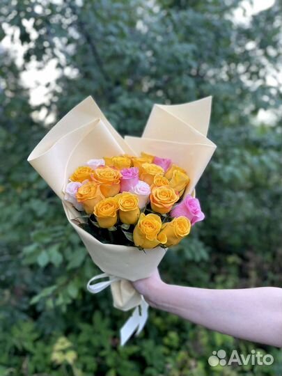 Цветы розы букет