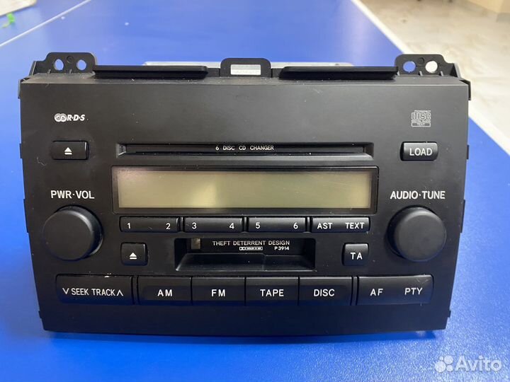 Штатная магнитола на land cruiser prado 120