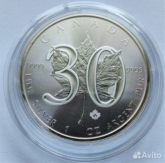 Серебряная монета Канады 