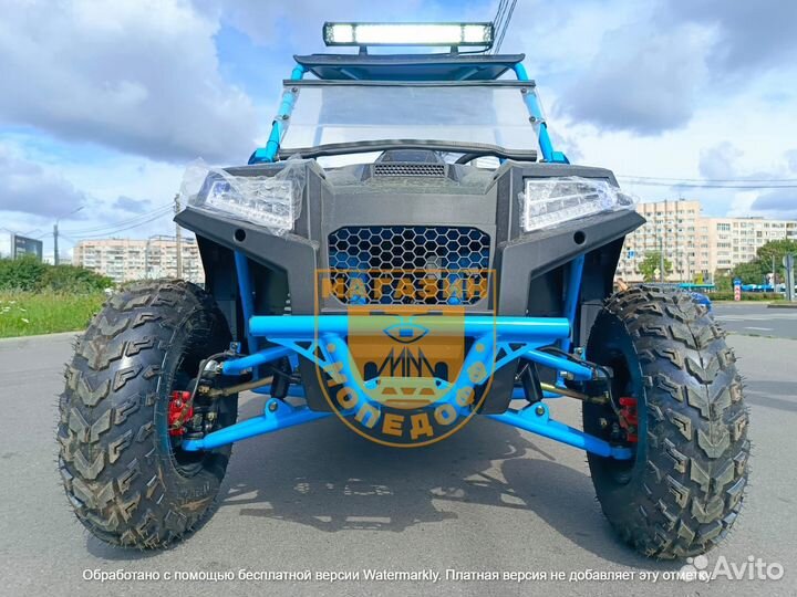 Багги UTV RZR 200 blue + шлем