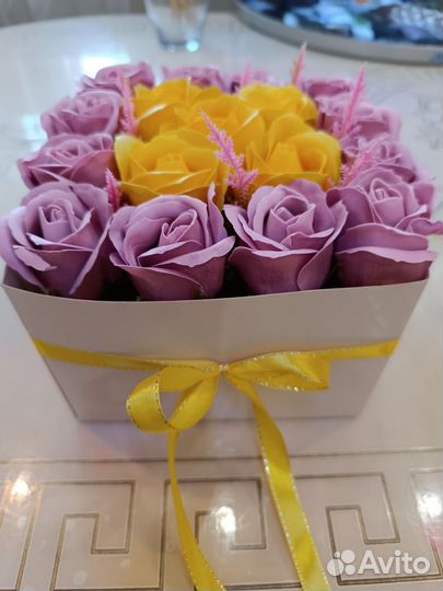 Букет из мыльных роз