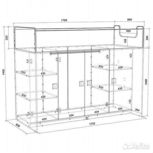 Кровать-чердак Легенда 43.5.1