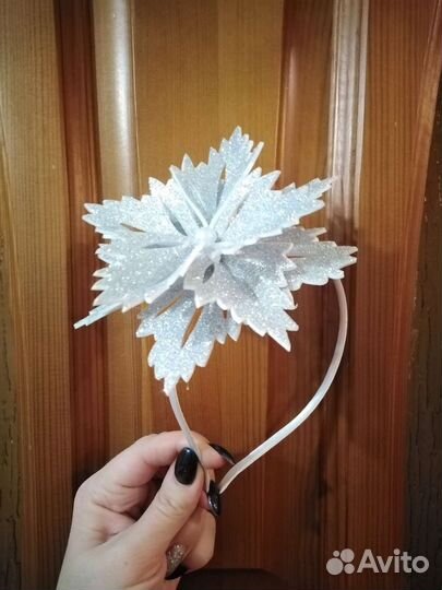Снежинка ободок