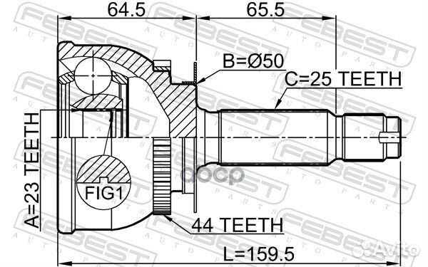 ШРУС hyundai matrix 01- 1,5 CRDi (ABS ) нар