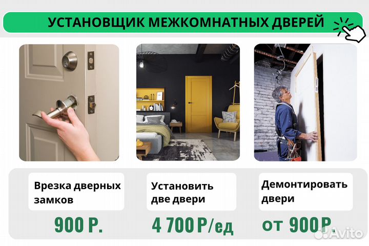 Установка межкомнатных дверей / Входных дверей