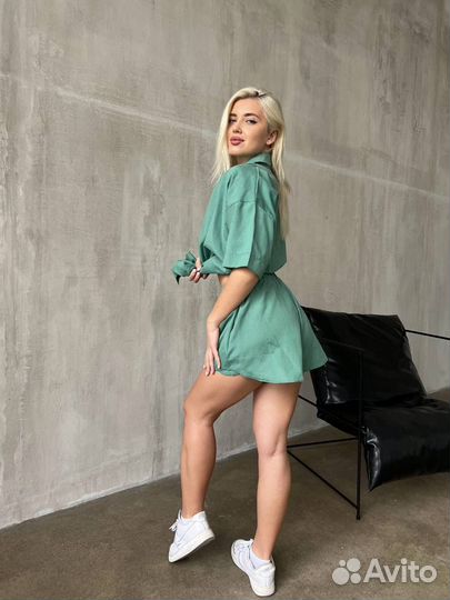 Костюм двойка рубашка и шорты