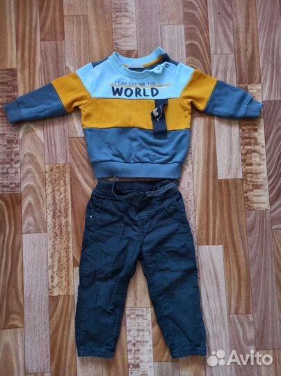 Костюм на мальчика 80 кофта,штаны 7-13 месяцев