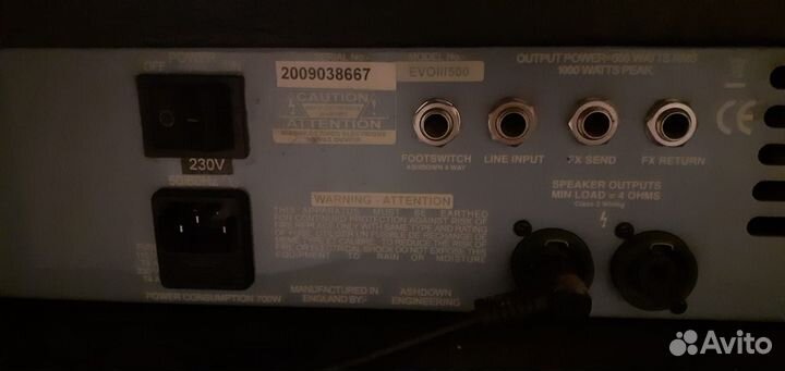 Басовый комбоусилитель Ashdown