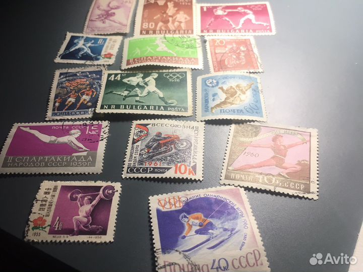 Марки СССР спорт50-60е года