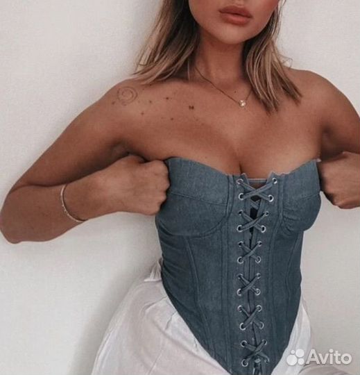 Джинсовый корсет