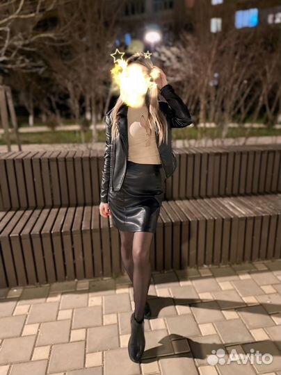 Кожаная юбка