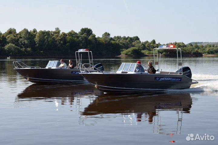 Новая моторная лодка Неман 500 DCM алюминиевая