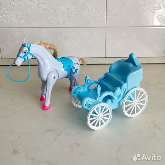 Игрушка карета с лошадью музыка