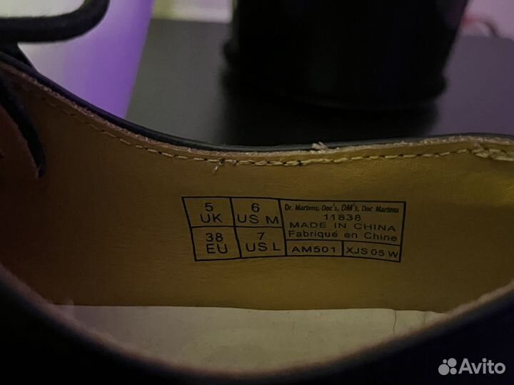 Dr martens низкие 38