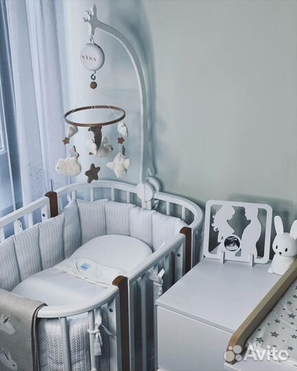 Детская кроватка-трасформер scandi с маятником