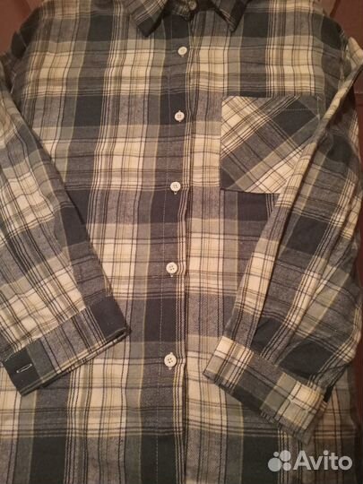 Рубашка в клетку оверсайз женская