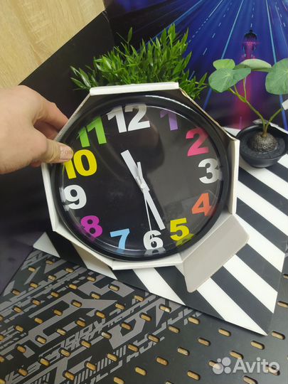 Часы настенные кварцевые икеа юкке, черный