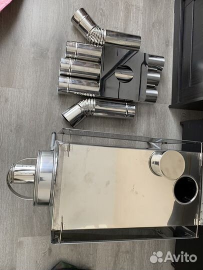 Печка пешехонка сред.(дрова, брекеты)для Палатки