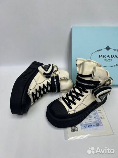 Кеды высокие Prada 2 цвета