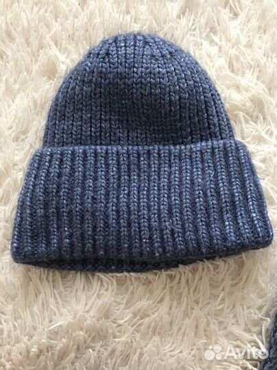 Шапка и шарф женские на флисе