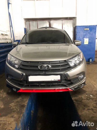 Сплиттер на низ бампера гранта fl (Барс)