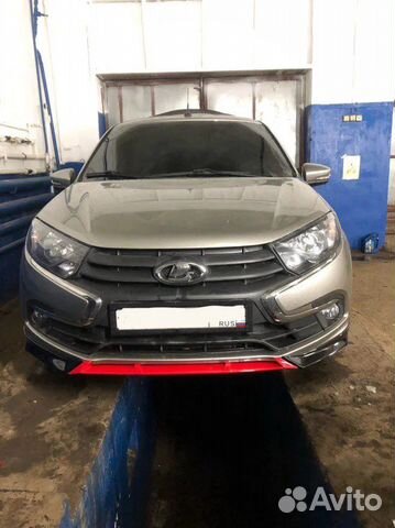 Сплиттер на низ бампера гранта fl (Барс)