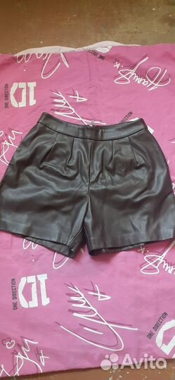 Шорты lime экокожа
