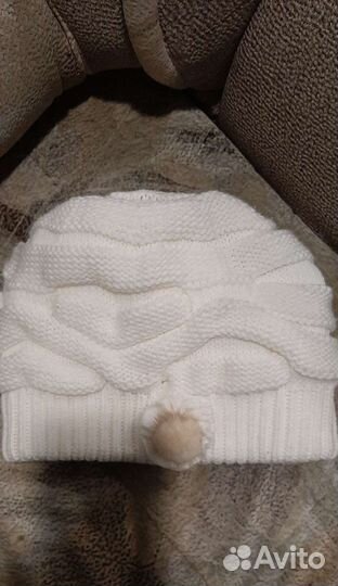 Шапка и шарф вязаные, зима