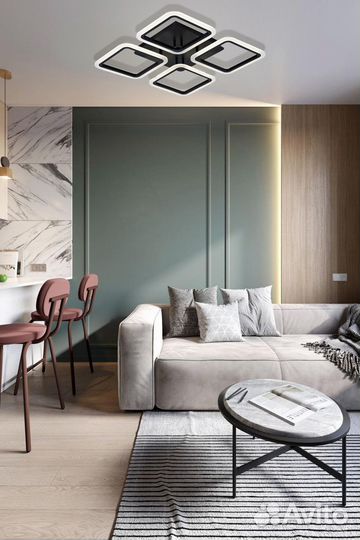 Люстра светодиодная Люмис 4 лампы с пультом