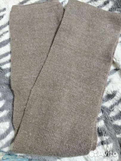 Шарф коричневый длинный