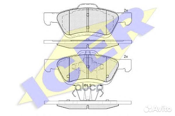 Колодки передние ford icer 182030 182030 Icer