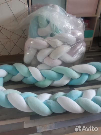 Бортики косички для детских кроватей