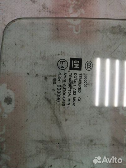 Стекло двери заднее правое Chevrolet Aveo T250