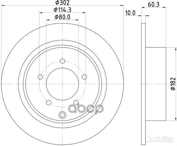 Диск тормозной зад mitsubishi ASX (GA W ) 1.8