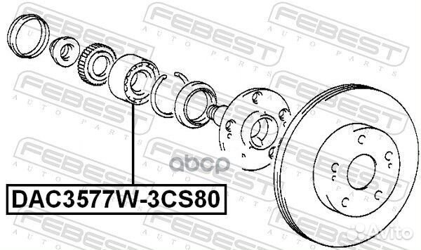 Подшипник ступицы DAC3577W-3CS80 DAC3577W-3CS80