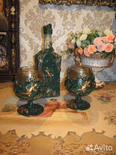 Набор для коньяка. Коньячные бокалы, графин