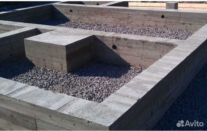 Бетонные работы отмостка фундамент площадка забор