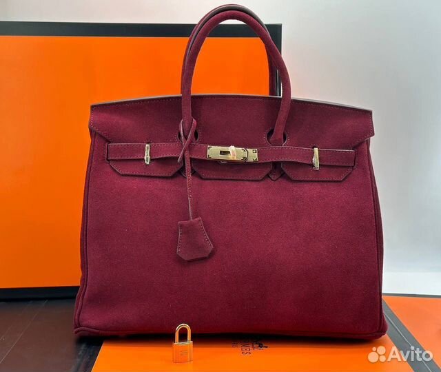 Hermes замшевая сумка