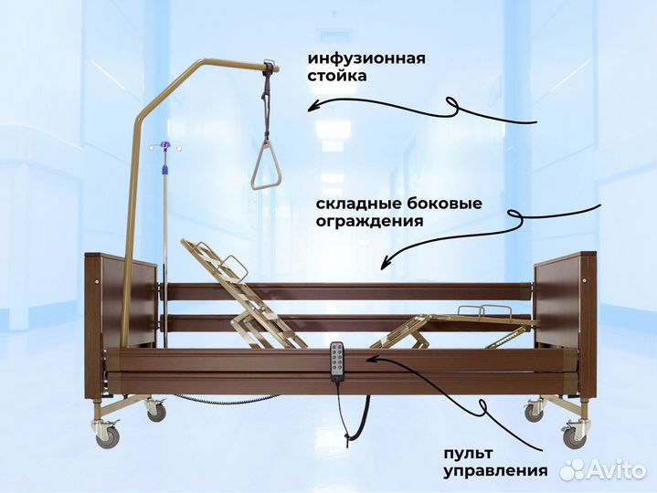 Кровать функциональная для ухода за больными