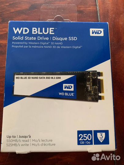 SSD Новый Western Digital WD Blue SATA 250 гб