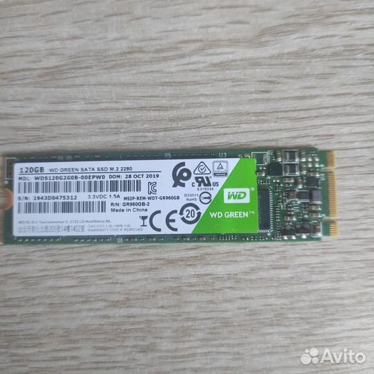 Ssd m2 WD green 120gb